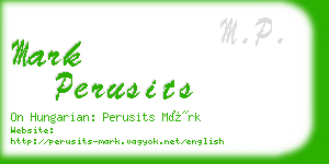 mark perusits business card